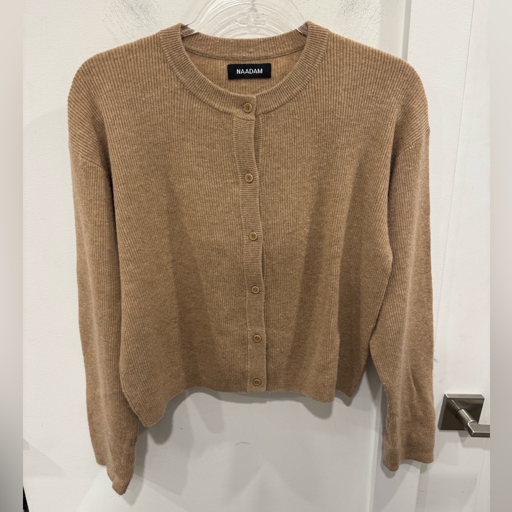 NAADAM Women's Camel Cardigan